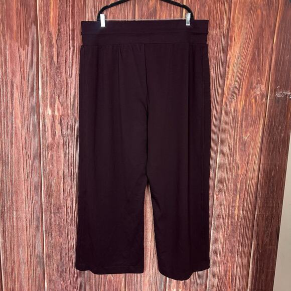 Old Navy Womens Dynamic Fleece High Waisted Burgundy Wide-Leg Sweatpants XXL NWT - Picture 3 of 6